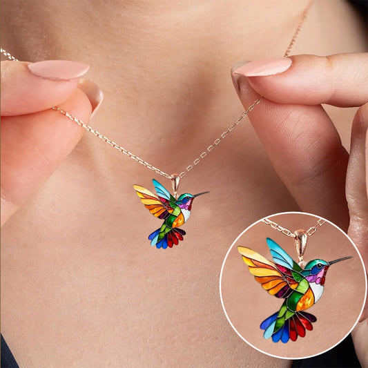 Aurea | Magnificent Hummingbird Design Necklace + Earrings
