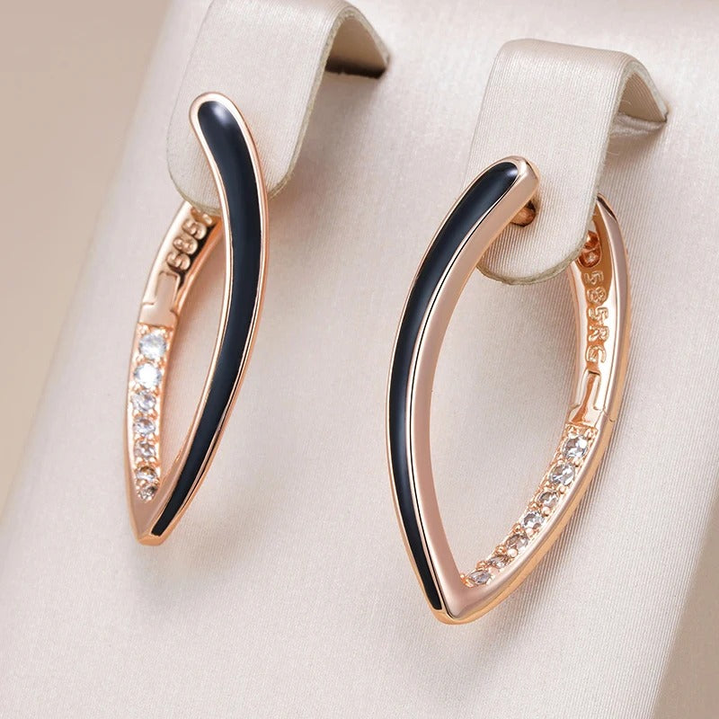 Black Pendant Earrings