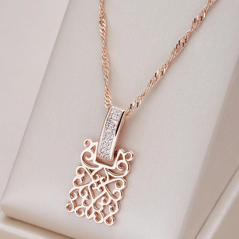 Long Square Pendant Necklace