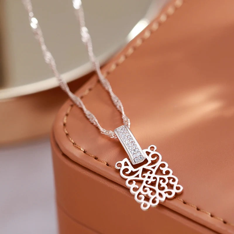 Long Square Pendant Necklace